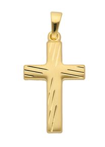 Adelia´s ADELIA ́S Damen Ketten-Anhänger "333 Gold Kreuz Anhänger", Gold, gold, Gold, Schmuckanhänger, Goldschmuck für Damen & Herren