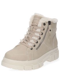 Tom Tailor Damen Schnürstiefelette "Tom Tailor Stiefelette Lederimitat/Textil", Gr. 39, beige, Lederimitat, Textil, casual, Schuhe