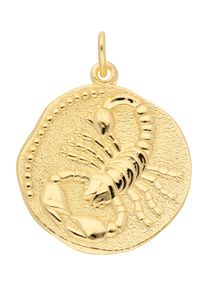 Adelia´s ADELIA ́S Damen Ketten-Anhänger "333 Gold Sternzeichen Anhänger Skorpion Ø 18,2 mm", Skorpion, Gold, gold, Gold, Schmuckanhänger, Goldschmuck für