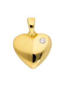 Adelia´s ADELIA ́S Damen Ketten-Anhänger "333 Gold Anhänger Herz", Gold, gold, Gold, Schmuckanhänger, mit Zirkonia Goldschmuck für Damen