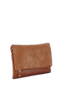 Vivance Damen Umhängetasche "Clutch", braun, Lederimitat, animal-print, unifarben, Taschen, Abendtasche, Minibag, Handtasche, Schultertasche,
