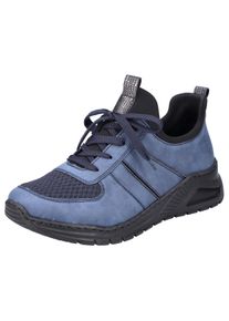 Rieker Damen Slip-On Sneaker, Gr. 41, blau, Lederimitat, Textil, sportlich, Schuhe, Schlupfschuh, Halbschuh, Freizeitsneaker, weiche
