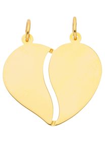 Adelia´s ADELIA ́S Damen Ketten-Anhänger "333 Gold Anhänger Partneranhänger", Gold, gold, Gold, Schmuckanhänger, Goldschmuck für Damen