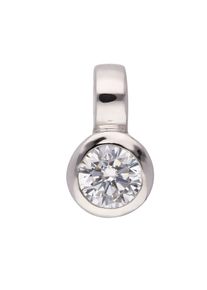 Adelia´s ADELIA ́S Damen Ketten-Anhänger "333 Weißgold Anhänger", mit Zirkonia, Gold, silber, Gold, Schmuckanhänger, mit Zirkonia Goldschmuck für Damen