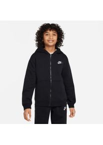 Nike Sportswear Kinder Trainingsanzug "CLUB FLEECE BIG KIDS' FULL-ZIP TRACKSUIT", schwarz-weiß, sportlich, Gr. XS, Obermaterial: 80% Baumwolle, 20%