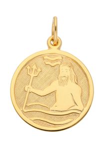 Adelia´s ADELIA ́S Damen Ketten-Anhänger "333 Gold Sternzeichen Anhänger Wassermann Ø 16 mm", Wassermann, Gold, gold, Gold, Schmuckanhänger, Goldschmuck für
