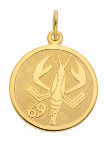 Adelia´s ADELIA ́S Damen Ketten-Anhänger "333 Gold Sternzeichen Anhänger Krebs Ø 16 mm", Krebs, Gold, gold, Gold, Schmuckanhänger, Goldschmuck für Damen &