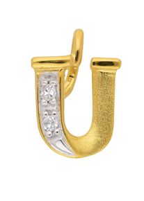 Adelia´s ADELIA ́S Damen Buchstaben-Anhänger "585 Gold Buchstabenanhänger", 0,02 ct VVS = sehr sehr kleine Einschlüsse U, Gold, gold, Gold, Schmuckanhänger,