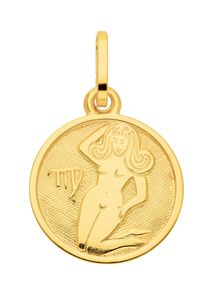 Adelia´s ADELIA ́S Damen Ketten-Anhänger "333 Gold Sternzeichen Anhänger Jungfrau Ø 11,8 mm", Gold, gold, Gold, Schmuckanhänger, Goldschmuck für Damen & Herren