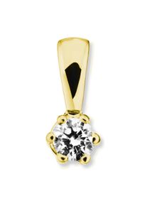 ONE ELEMENT Damen Ketten-Anhänger "0.2 ct Diamant Brillant Anhänger aus 585 Gelbgold", 0,2 ct, Gelbgold 585-Gold-Diamanten, gold, Gelbgold 585, Gold,