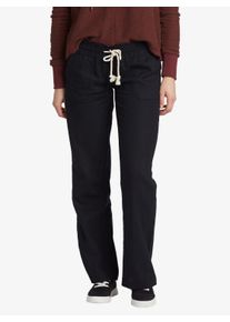 Roxy Damen Strandhose "OCEANSIDE PANT", schwarz, sportlich, Gr. XL, Obermaterial: 55% Leinen, 45% Viskose, Hosen, in großen Größen