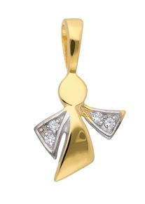 Adelia´s ADELIA ́S Damen Ketten-Anhänger "333 Gold Anhänger Engel", Gold, gold, Gold, Schmuckanhänger, mit Zirkonia Goldschmuck für Damen
