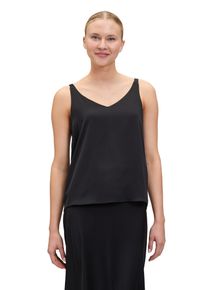 Vera Mont Damen Satinbluse "Vera Mont Satin-Bluse mit V-Ausschnitt", schwarz, festlich, Gr. 46, Satin, Obermaterial: 100% Polyester. Futter: 100%