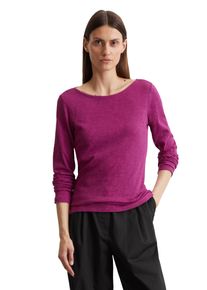 Marc O'Polo MARC O'POLO Damen Langarmshirt "aus Slub Jersey"fresh berry, Basic, Gr. XXL, unifarben, Obermaterial: 100% Baumwolle, Shirts
