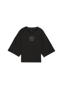 Puma Damen Trainingsshirt "Puma x HYROX Cropped Lifestyle T-Shirt Damen", schwarz, Gr. XS, Obermaterial: 100% Baumwolle; Kragen: 71% Baumwolle, 29%