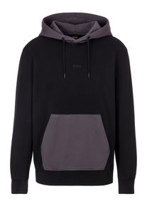 BOSS Orange Herren Kapuzensweatshirt "We Block", schwarz, casual, Gr. S, unifarben, Sweatware, Obermaterial: 100% Baumwolle, Sweatshirts, mit