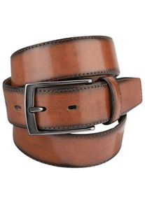 Bernd Götz BERND GÖTZ Damen Ledergürtel, braun, casual, Gr. 85, unifarben, Rindsleder, Gürtel, mit Schattenkante