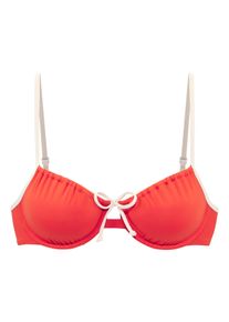 Damen Bügel-Bikini-Top "Emma", orange, Gr. 36, Copenhagen Studios, Recycling-Polyamid, Bikini-Oberteile, mit Kontrastdetails