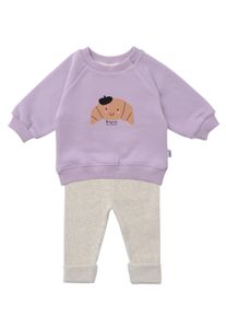 Liliput Kinder Sweatanzug "Croissant", lila, Gr. 74, bedruckt, 95% Baumwolle, 5% Polyester, Sportanzüge, mit elastischen Bündchen