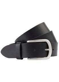 Bernd Götz BERND GÖTZ Damen Ledergürtel, schwarz, casual,casual, Gr. 90, unifarben, Leder, Gürtel, mit Dornschließe in Hufeisenform