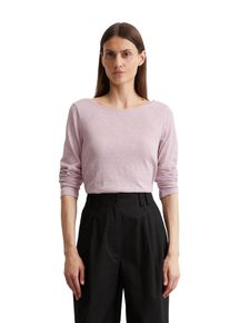Marc O'Polo MARC O'POLO Damen Langarmshirt "aus Slub Jersey", lila, Basic, Gr. L, unifarben, Obermaterial: 100% Baumwolle, Shirts