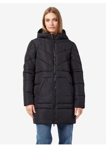 Noisy may Damen Steppmantel "NMDALCON L/S LONG JACKET NOOS FWD", schwarz, casual, Gr. M, unifarben, Web, Steppware, Obermaterial: 100% Polyester,
