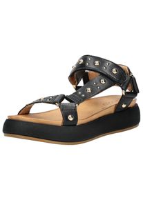 Inuovo Damen Riemchensandale "Inuovo Sandalen Leder", Gr. 37, schwarz, Leder, casual, Schuhe