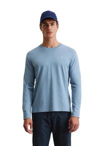 Marc O'Polo MARC O'POLO Herren Langarmshirt "aus reiner Bio-Baumwolle", blau, Basic, Gr. XXXL, unifarben, Obermaterial: 100% Baumwolle, Shirts