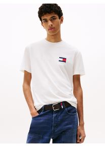 Tommy Jeans Herren T-Shirt "TJM REG FLAG GRAPH BCKPRNT T EXT", beige, casual, Gr. M, unifarben, Single Jersey, Obermaterial: 100% Baumwolle, Shirts,