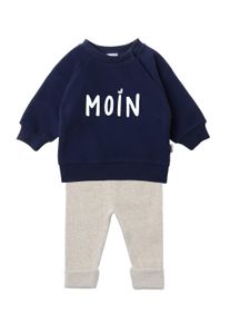 Liliput Kinder Sweatanzug "Moin", grau, Gr. 86, bedruckt, 95% Baumwolle, 5% Polyester, Sportanzüge, mit elastischen Bündchen