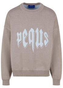 PEQUS Herren Rundhalspullover "PEQUS PEQUS Mythic Knit Sweater", grau, klassisch, Gr. XL, mehrfarbig, 100% Baumwolle, Pullover