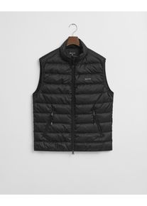 Gant Herren Steppweste "LIGHT DOWN VEST", schwarz, casual, Gr. XL, Web, Obermaterial: 100% Polyester. Futter: 100% Polyester, Westen, Stehkragen,