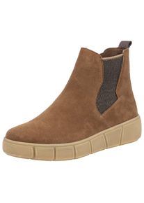 Remonte Damen Stiefelette "Remonte Stiefelette Veloursleder/Textil", Gr. 38, braun, Veloursleder, Textil, casual, Schuhe