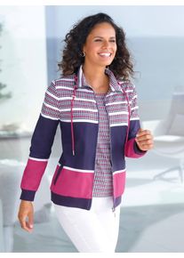 Casual Looks Damen Shirtjacke "Shirtjacke", bunt, Gr. 44, gemustert, mehrfarbig, gestreift, 100% Baumwolle, Shirts