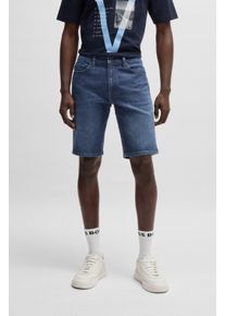 BOSS Orange Herren Shorts "Delaware", blau, casual, Gr. 32, unifarben, Web, Obermaterial: 78% Baumwolle, 20% Polyester, 2% Elasthan, Hosen, mit