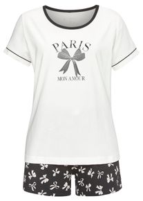 Vivance Dreams Damen Shorty, Gr. 32, beige, Single Jersey, Obermaterial: 100% Baumwolle. Unterteil: 100% Baumwolle, gemustert, Basic, Homewear-Sets,