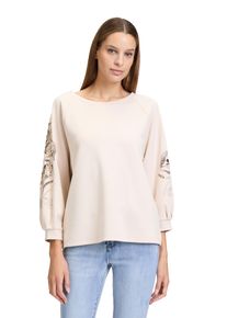 Betty Barclay Damen 3/4-Arm-Shirt "Betty Barclay Sweatshirt mit Trompetenärmeln", grau, feminin, Gr. 46, Obermaterial: 48% Viskose, 47% Polyester, 5%
