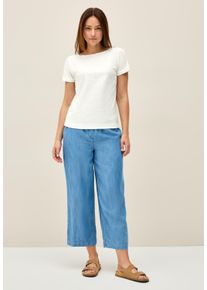 Cecil Damen T-Shirt, weiß, casual, Gr. S, unifarben, Stoff, 62% Polyester, 34% Viskose, 4% Elasthan, Shirts, aus softem Materialmix