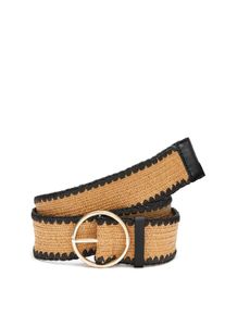Lascana Damen Taillengürtel "Stretchgürtel", gelb, casual,modisch, Gr. 95, mehrfarbig, Materialmix, Gürtel, elastischer Gürtel in Bast-Optik für