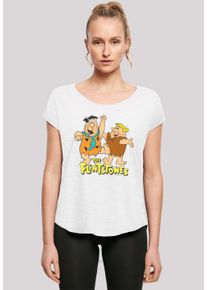 F4NT4STIC Damen T-Shirt "Die Familie Feuerstein Fred And Barney", weiß, casual, Gr. XL, Obermaterial: 100% Baumwolle, Shirts, Damen,Premium