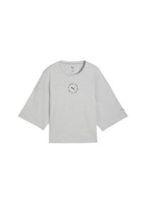 Puma Damen Trainingsshirt "Puma x HYROX Cropped Lifestyle T-Shirt Damen", grau, Gr. XL, Obermaterial: 100% Baumwolle; Kragen: 71% Baumwolle, 29%