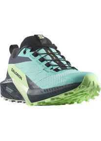 Salomon Trailrunningschuh "SENSE RIDE 5 GORE-TEX W", Gr. 37, blau, Textil, Synthetik, mehrfarbig, sportlich, Schuhe, wasserdicht, Trailrunningschuhe