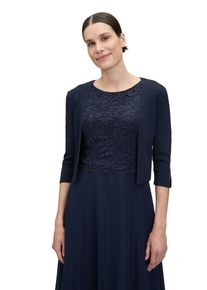 Vera Mont Damen Strickjacke "Vera Mont Strickbolero langarm", blau, feminin, Gr. S, Strick, Obermaterial: 62% Viskose, 34% Polyamid, 4% Elasthan.,
