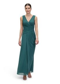 Vera Mont Damen Abendkleid "Vera Mont Abendkleid mit V-Ausschnitt", grün, elegant, Gr. 48, Netz, Obermaterial: 92% Polyamid, 8% Elasthan. Futter: