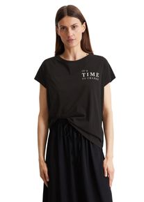 Marc O'Polo MARC O'POLO Damen T-Shirt "aus leichtem Single Jersey", schwarz, Basic, Gr. L, unifarben, Obermaterial: 100% Baumwolle, Shirts