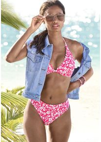Vivance Damen Bügel-Bikini-Top "Leni", weiß, Gr. 38, floral, bedruckt, Microfaser, Bikini-Oberteile, mit gelaserter Wellenkante