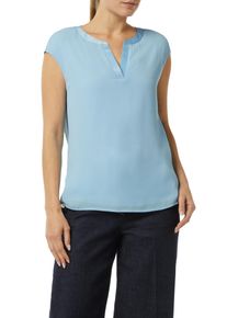 comma, COMMA Damen T-Shirtblau canal, casual, Gr. 34, unifarben, Single Jersey, Obermaterial: 93% Viskose, 7% Elasthan. Futter: 93% Viskose, 7% Elasthan,