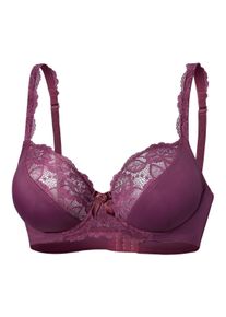 Nuance Große Größen Bügel-BH mit transparenter Spitze Gr. 85F lila für Damen