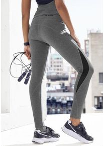 Vivance ACTIVE Funktionsleggings grau Gr. XS (32/34) für Damen. Mit Druck. Figurbetont. Nachhaltig.