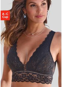 Vivance Bralette-BH schwarz Gr. 75A. Mit Spitze, Bänder. Ohne Bügel